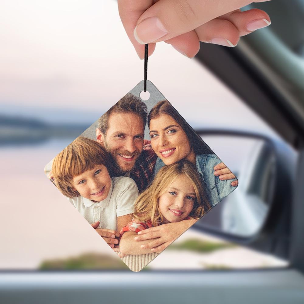 Custom Photo Car Air Freshener Personalized Picture Gift New Driver Birthday Gifts