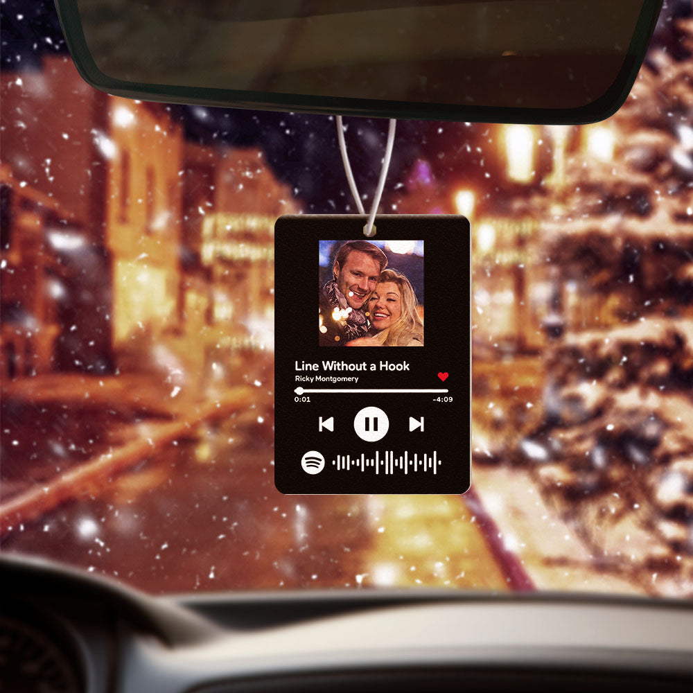 Custom Spotify Code Car Air Freshener Rearview Mirror Ornament Air Freshener Christmas Gifts For Him