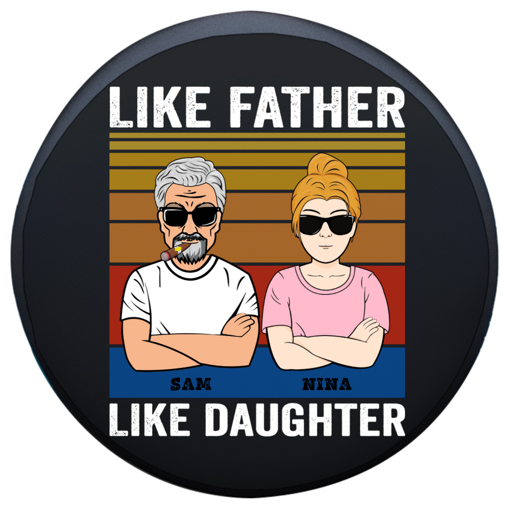 Custom Jeep Tire Covers Personalized Clipart Jeep/CRV/RV Spare Tire Covers Like Father Like Daughter