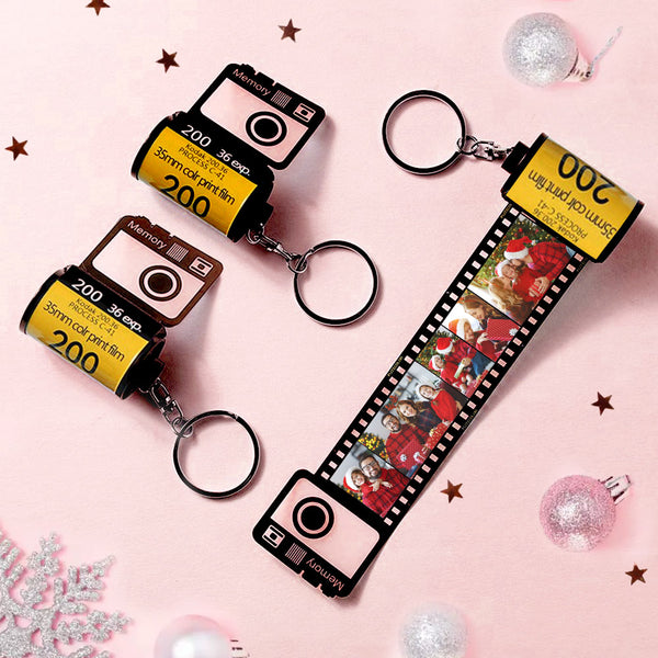 Custom Photo Film Roll Keychain Baby Birthday Theme Camera Keychain Christmas Day Gift