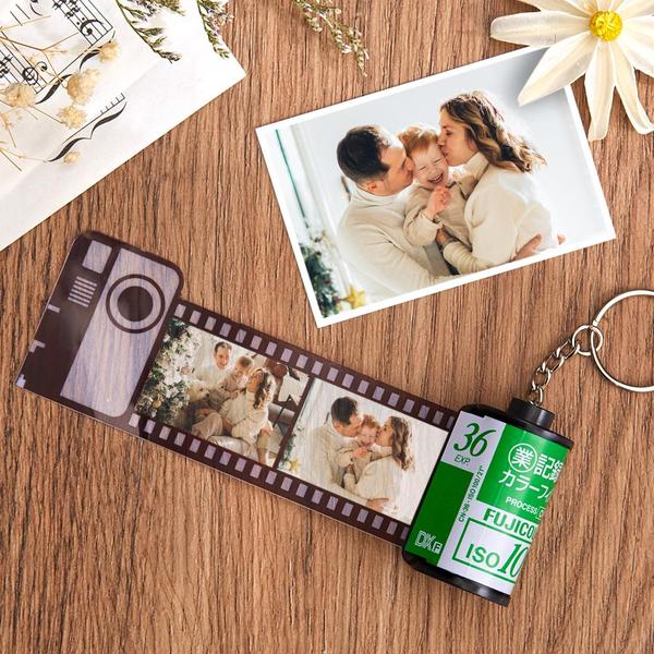 Custom Camera Roll Keychain Multiphoto Gifts - Family