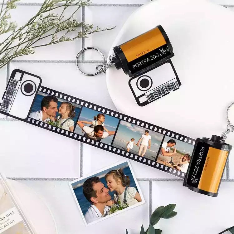Mother's Day Gifts Custom Spotify Code Camera Film Roll Keychain Gifts For Boyfriend 5-20 Photos