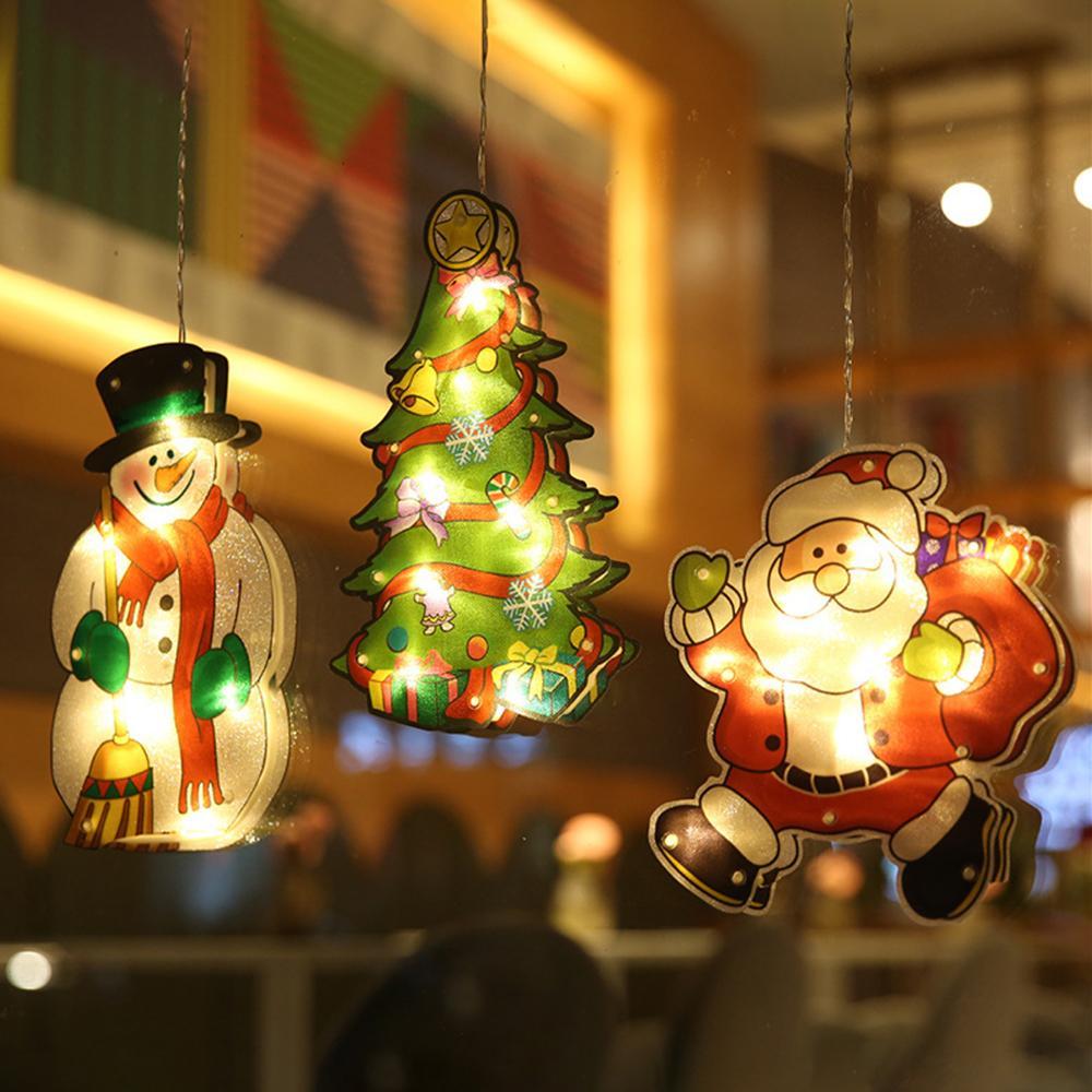 Christmas Decorative Window Hanging Lights Atmosphere Scene Decor Festive Decorative Light