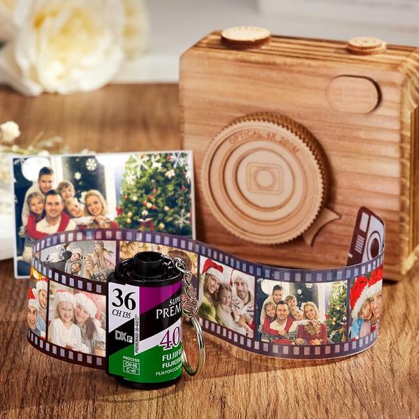 Custom Camera Roll Keychain Multiphoto Gifts - Family