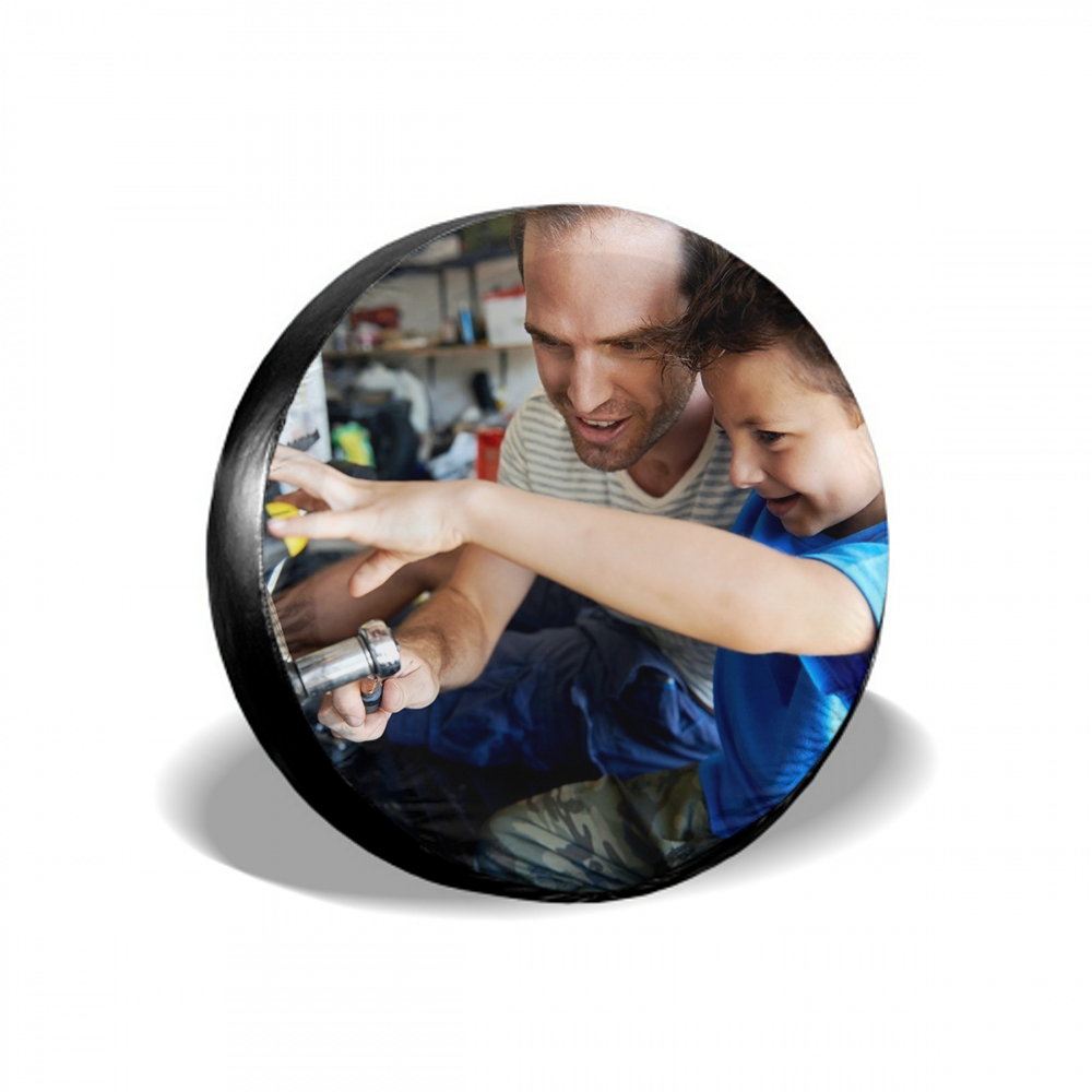 Custom Father and Son Photo On Spare Tire Cover-Extra 20% OFF THE 2ND