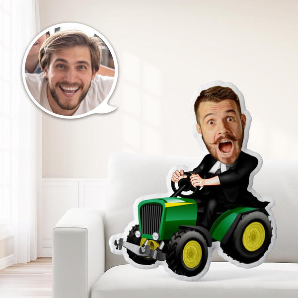 Face Dolls Personalized Photo My Face On Throw Pillows Custom Farmer Driving A Big Agricultural Vehicles Toys