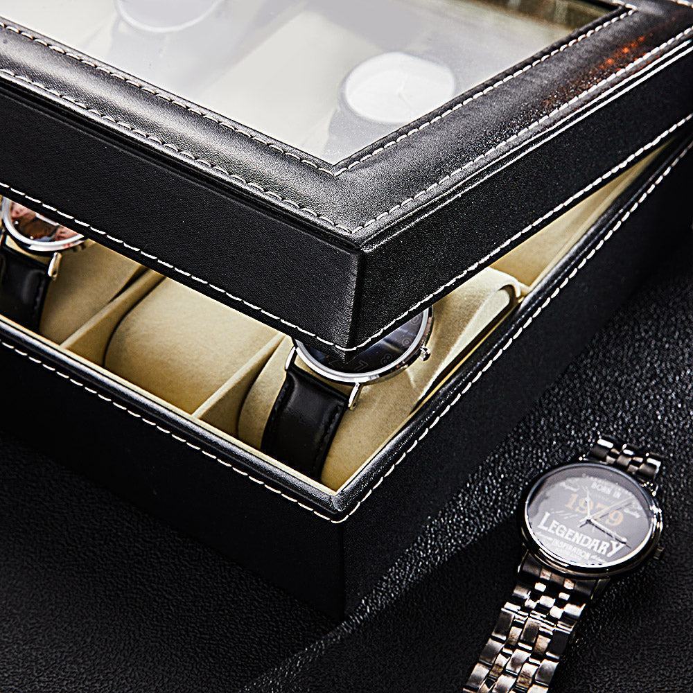 Custom Watch Box Holds 12 Watches Watch Case, Watch Organizer, Watch Storage, Engraved, Monogram, Custom Designs Mens Jewlery Box