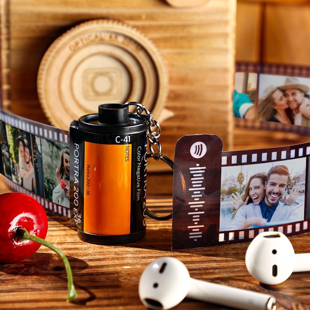 Mother's Day Gifts Custom Spotify Code Camera Film Roll Keychain Gifts For Boyfriend 5-20 Photos