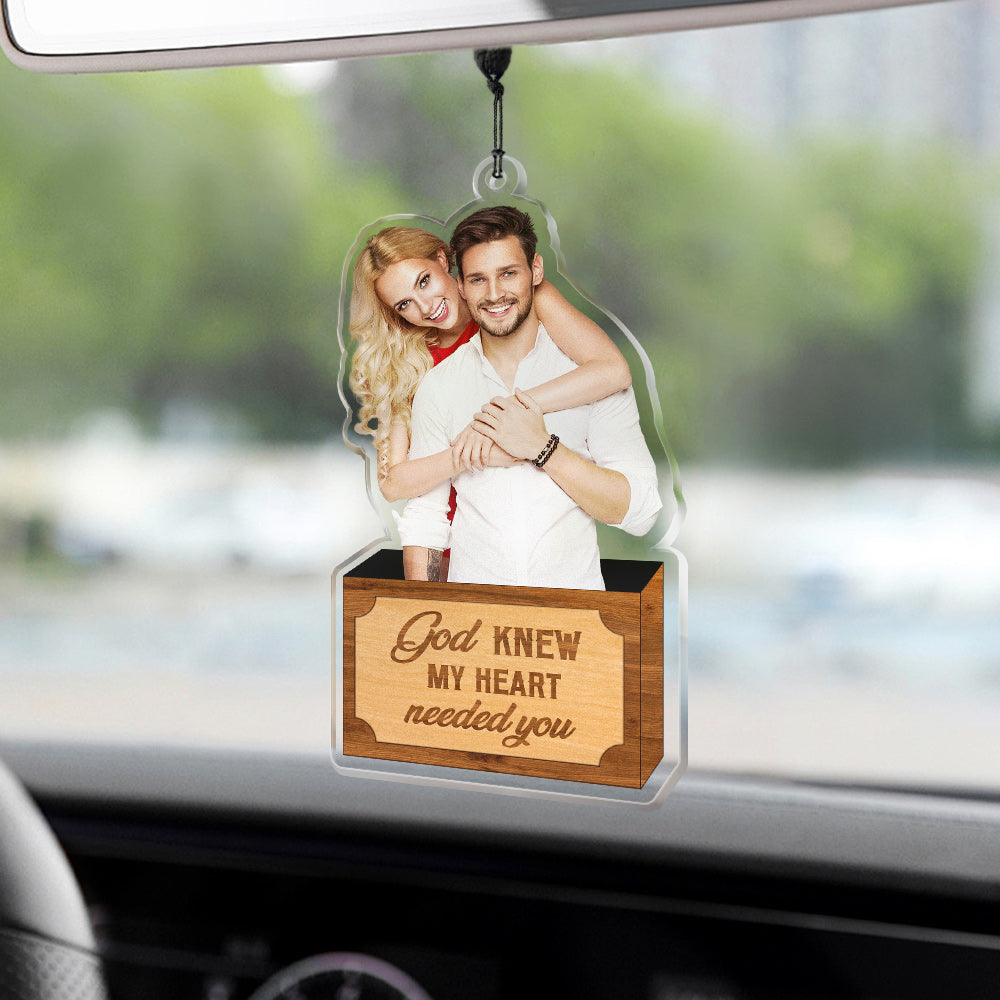 Personalized Car Hanging Ornament Gift for Him God Blessed The Broken Road Led Me Straight To You