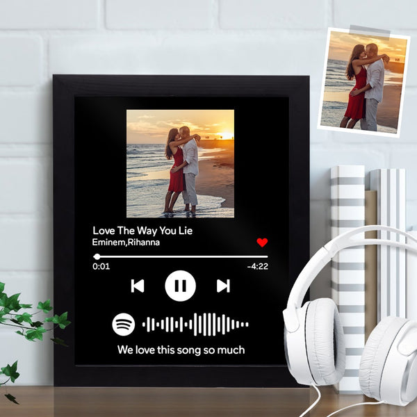 Custom Spotify Picture Frame- Custom Spotify Code Music Frame (7"&10") Gift for Boyfriend Gift for Girlfriend