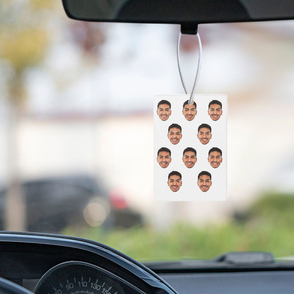 Custom Face Car Air Freshener Rearview Mirror Ornament Funny Air Freshener Gifts for Him