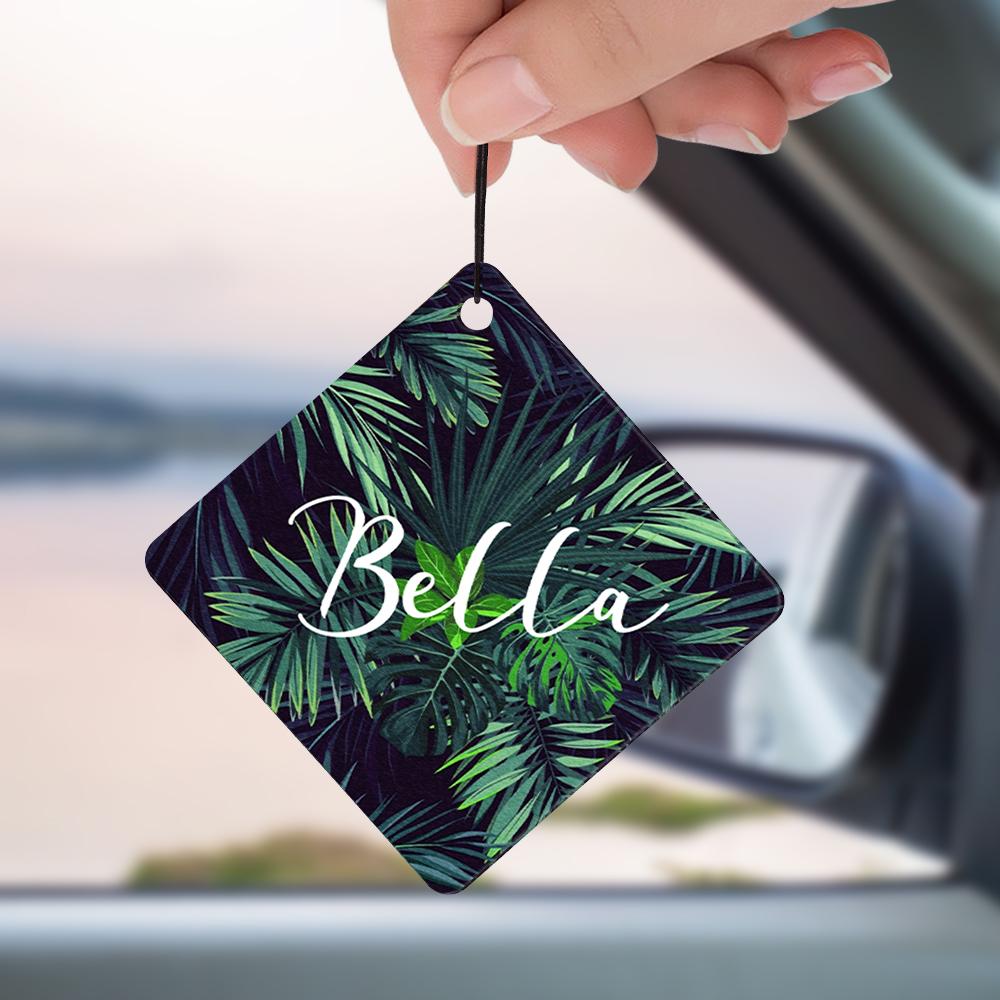 Personalized Car Air Fresheners with Text Add Essential Oil or Perfume.