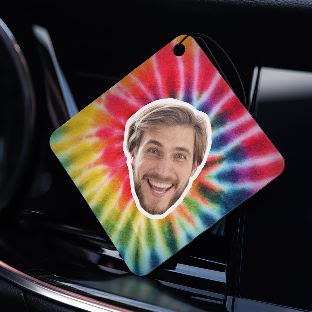Custom Air Freshener for Car with Picture Personalized New Driver Gifts Tie Dye