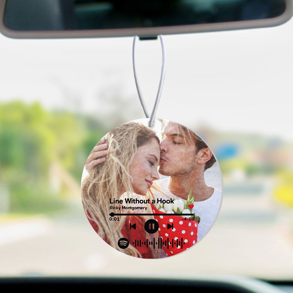 Custom Spotify Code Car Air Freshener Rearview Mirror Ornament Air Freshener Christmas Gifts For Him