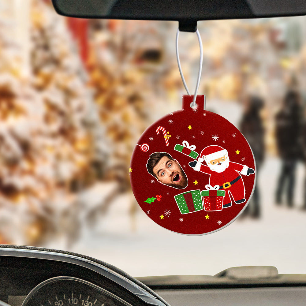 Custom Christmas Car Air Freshener Rearview Mirror Ornament Funny Air Freshener Gifts for Christmas
