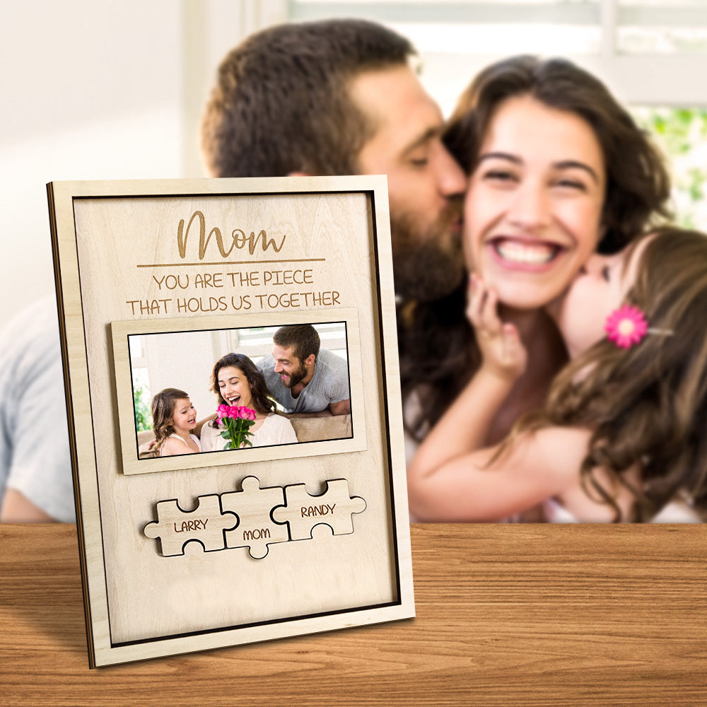 Personalized Family Member Sign Mother's Day Puzzle Frame Gift for Mom