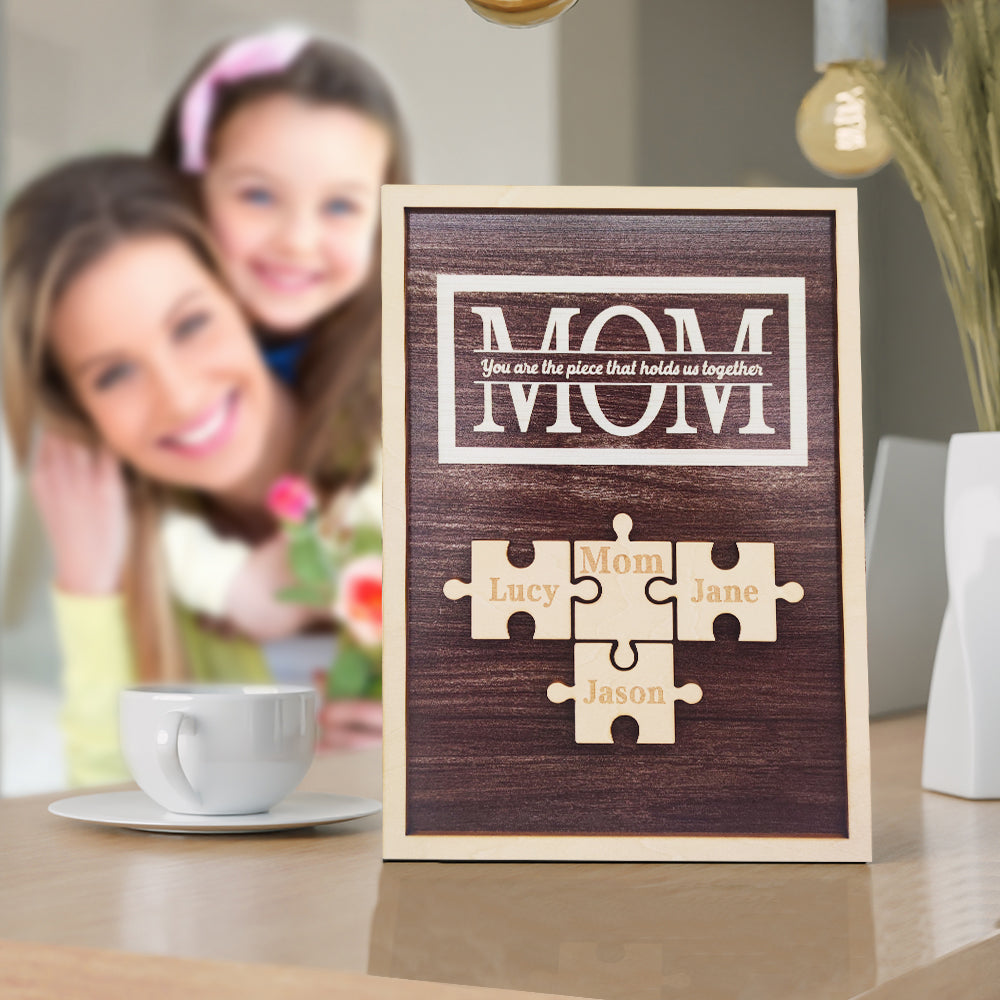 Personalized Mom Puzzle Plaque You Are the Piece That Holds Us Together Gifts for Mom