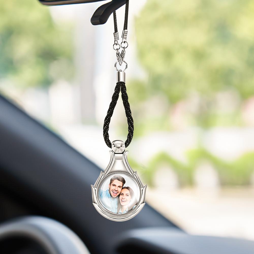 Custom Photo Air Freshener Perfume Box Pendant for Car Gift Personalized Photo Hanging Decoration for Car