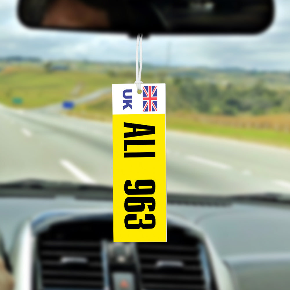 personalized Car Air Freshener with Car Number Plate Car Air Freshener Gifts