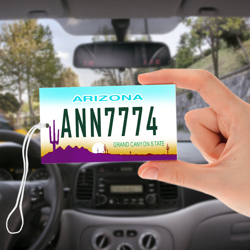 personalized American License Plate Car Air Freshener Rearview Mirror Ornament Car Air Freshener Gifts