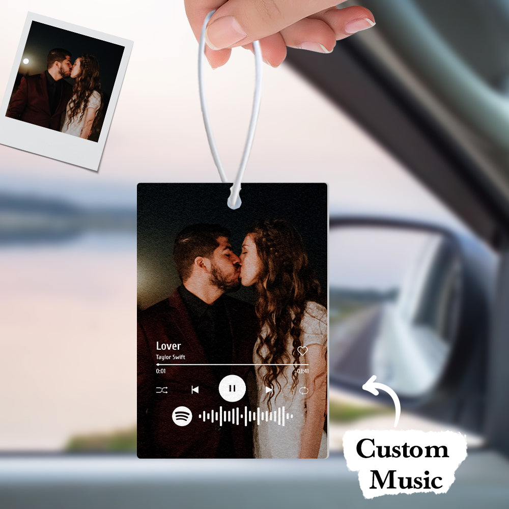 Custom Spotify Code Car Air Freshener Rearview Mirror Ornament Air Freshener Gifts for Mom