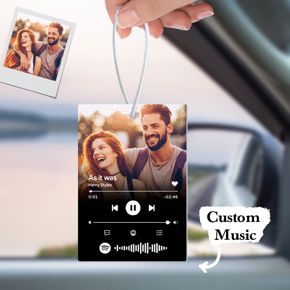 Custom Spotify Car Air Freshener Personalized Music Song Air Freshener Gifts for Lovers