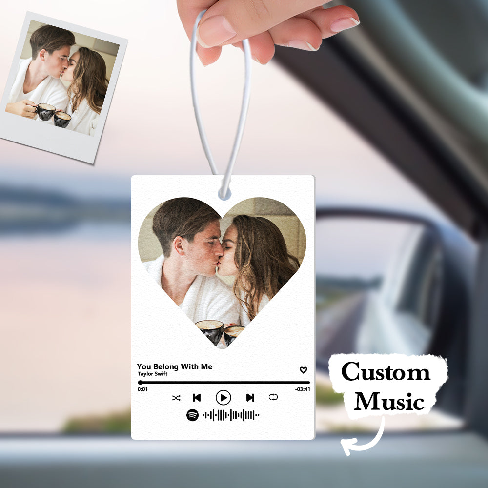 Personalized Spotify Code Car Air Freshener Rearview Mirror Ornament Air Freshener Gift