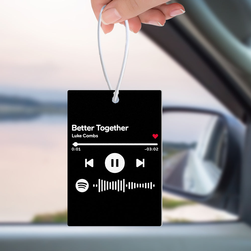 Custom Spotify Code Car Air Freshener Music Song Air Freshener Gifts for Him