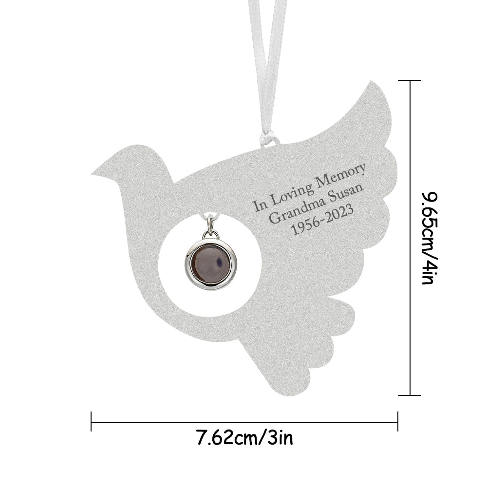 Personalized Projection Ornament Custom Photo Bird Ornament for Memorial Gifts