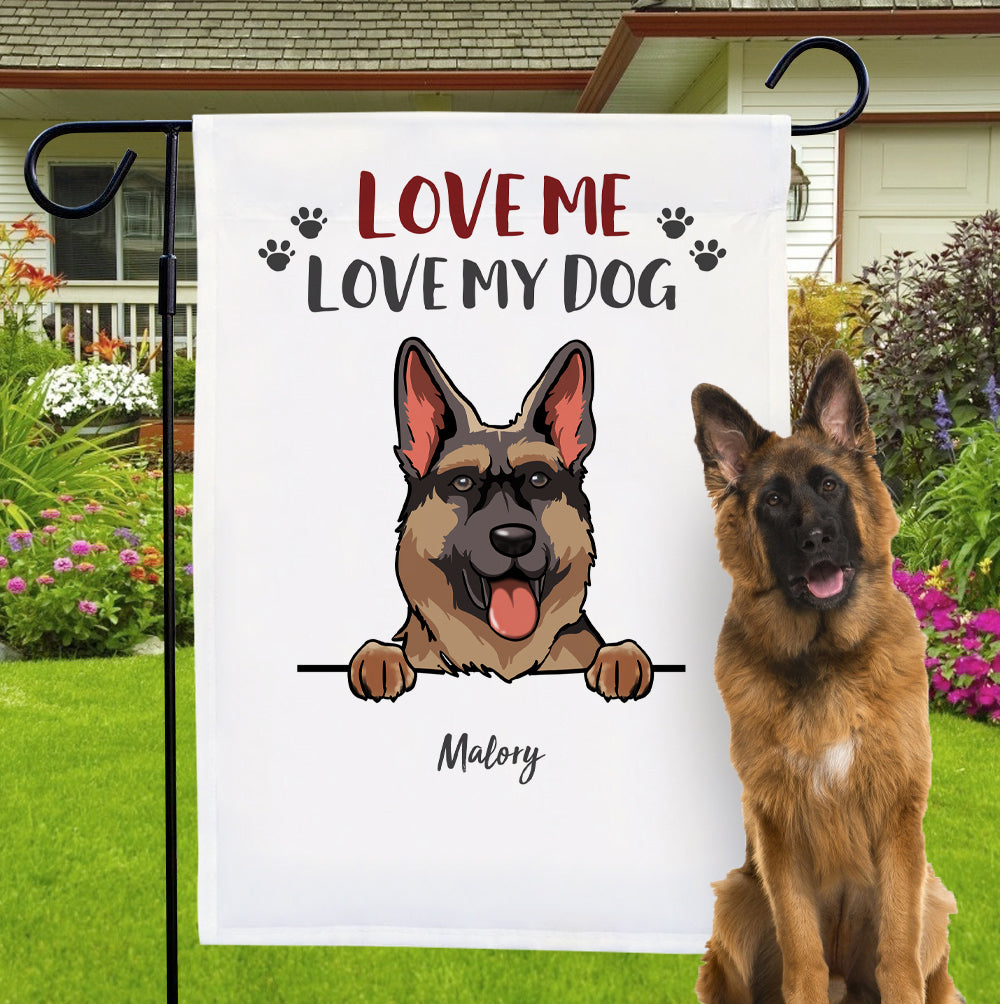 Personalized Dog Garden Flag With Choose Dog Name