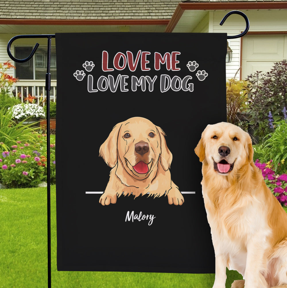 Custom Dog Garden Flag Personalized Name And Breed Choose Dog