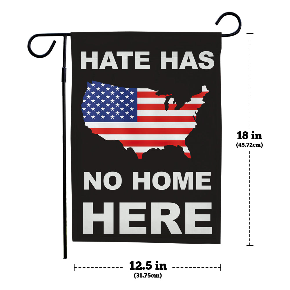 Hate Has No Home Here Garden Flag LGBT Flag Double Side-American Flag Garden Flag