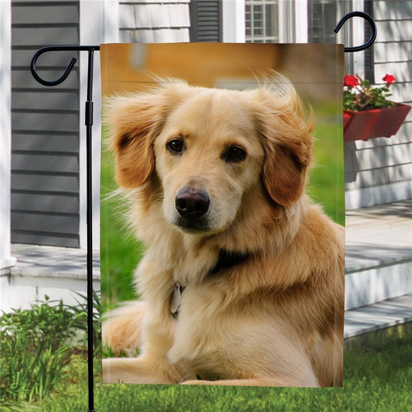 Custom Multiple Dogs Name Garden Flag With Text Family Courtyard Flag