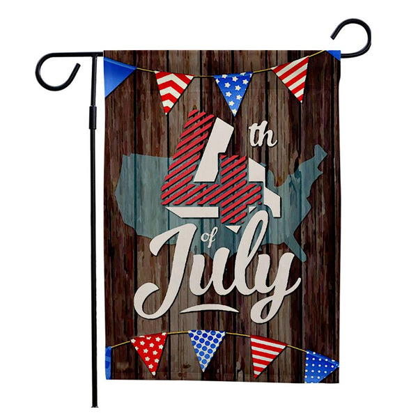 Outdoor 4th of July Americana Independence Day Garden Flag (12in x 18in)