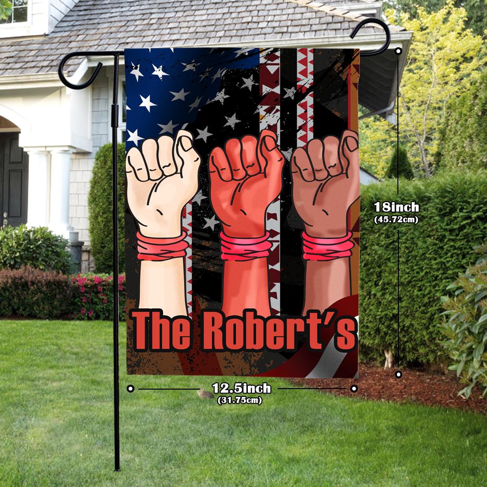 Custom Outdoor Anti-Racial Discrimination With Your Text Garden Flag (12.5in x 18in)