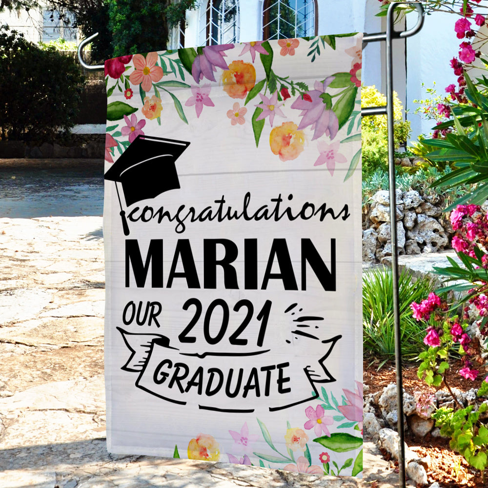 Congratulations our 2021 Graduate Personalized Graduation Garden Flag