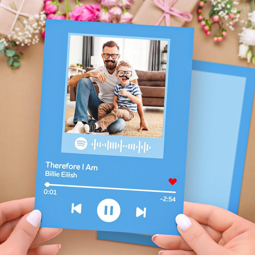 Custom Spotify Code Card Song Music Artist Singer Personalized Photo Poster Scannable Spotify Music Code-Spotify Code Card