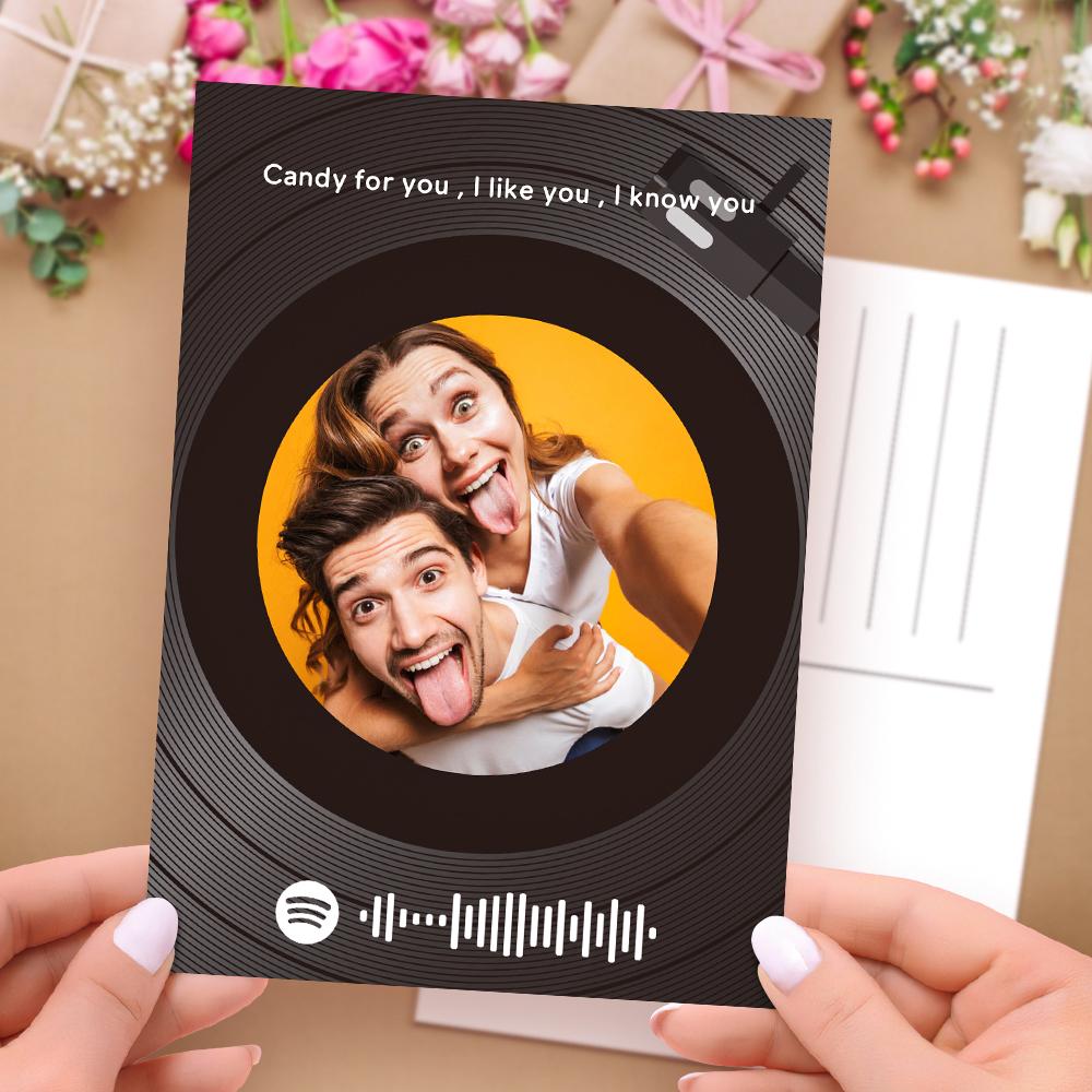 Custom Spotify Code Card Personalized Photo Scannable Spotify Music Code Spotify Card-Film Tape Card