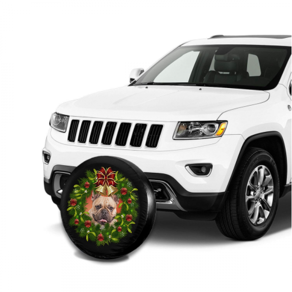 Custom Santa Wreath Spare Tire Cover For SUV