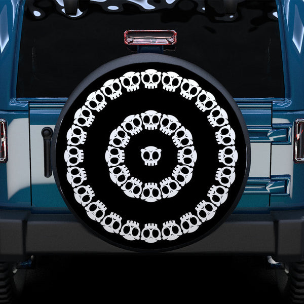 Wikked Skull Spare Tire Cover For RV