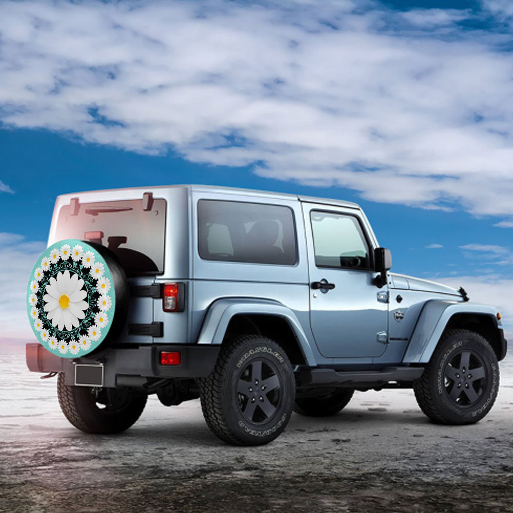 Art Daisy Spare Tire Cover For Jeep/RV/Camper/SUV