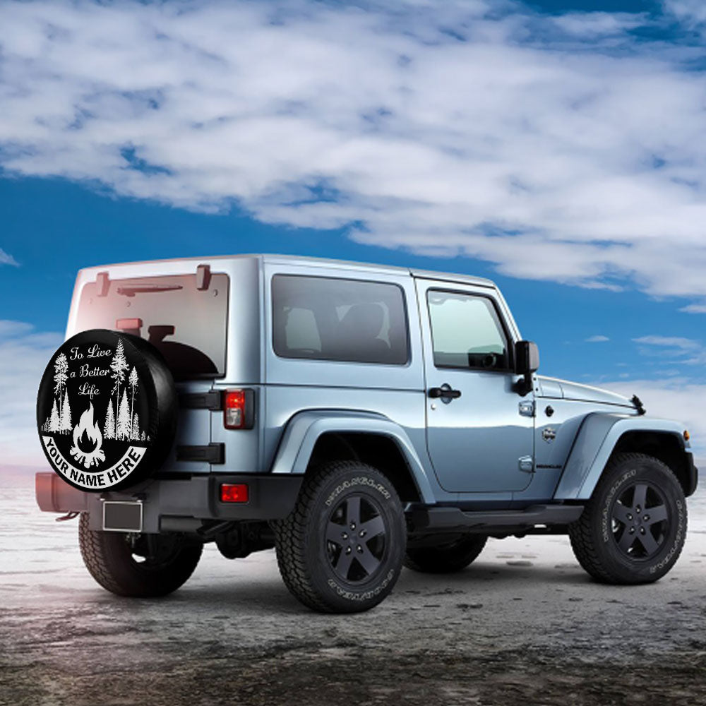Custom Campfire Spare Tire Cover For Jeep/RV/Camper/SUV