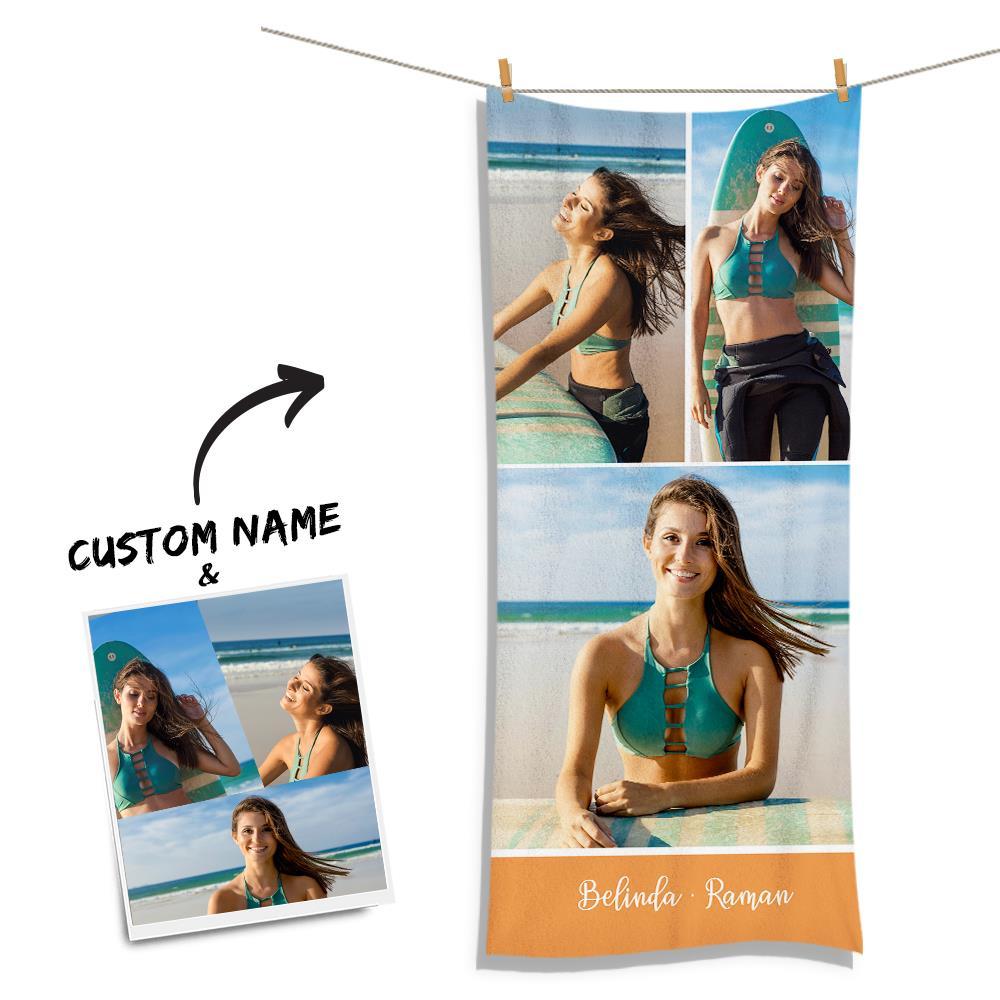 Custom Photo Towel With Your Text