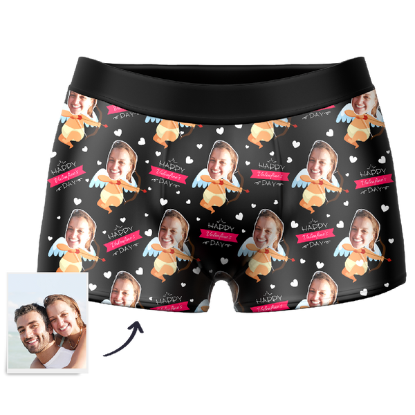 MCupid Custom Face Couple Boxer, Custom Underwear For Men