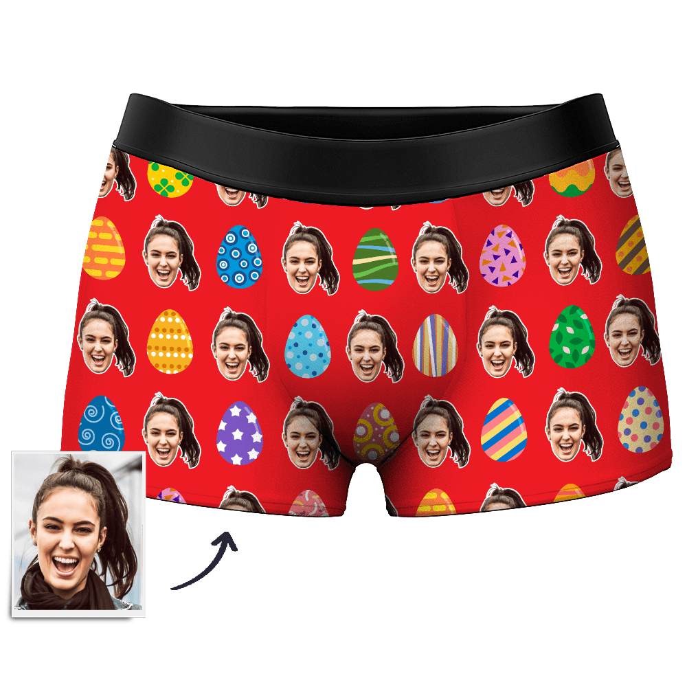 Men's Color Easter Egg Customize Face Boxer Shorts-XS/S/M/L/XL/XXL/XXXL  Size&Multiple Colour Available - MyCustomTireCover