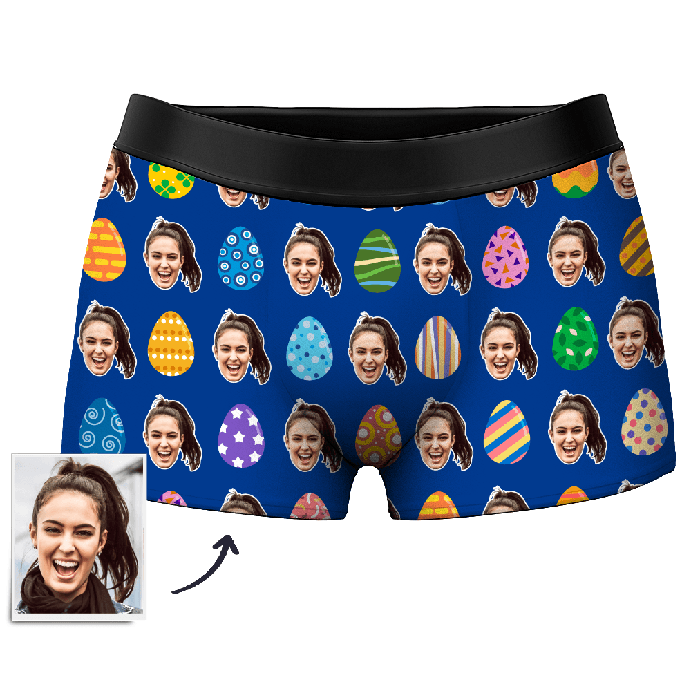 Men's Color Easter Egg Customize Face Boxer Shorts-XS/S/M/L/XL/XXL/XXXL  Size&Multiple Colour Available - MyCustomTireCover