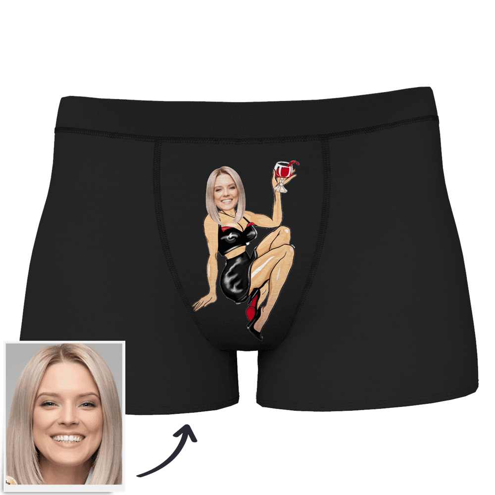Christmas Gifts Men's Face on Sexy Girl Body Boxers - Face