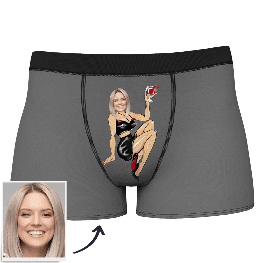Christmas Gifts Men's Face on Sexy Girl Body Boxers - Face