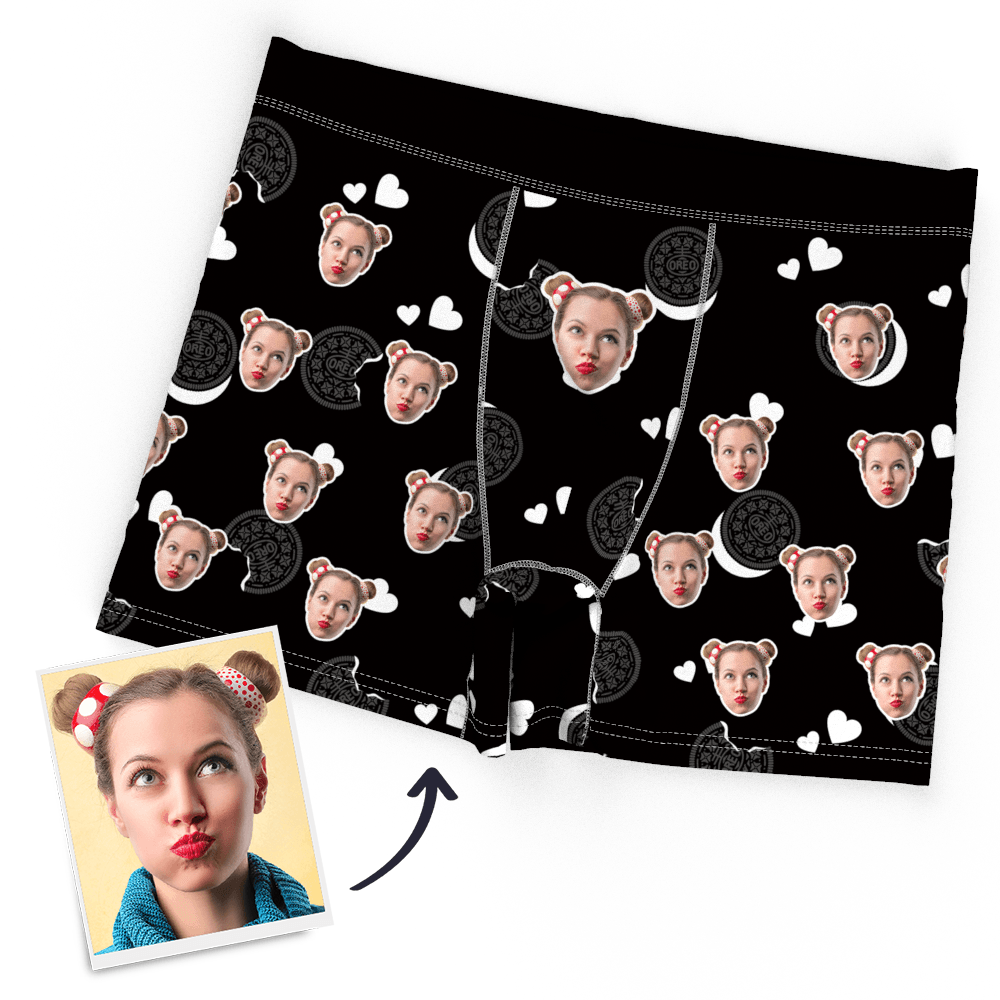 Personalized Face Underwear Custom Photo Shorts Funny Face Boxer