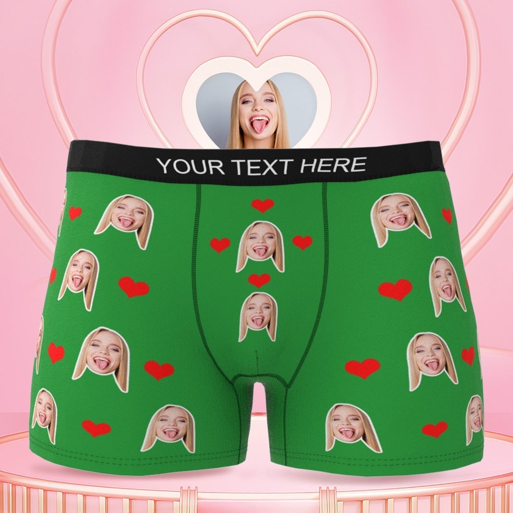 Gifts for Him Custom Face Underwear 3D Online Preview Heart Boxer Brie -  MyCustomTireCover